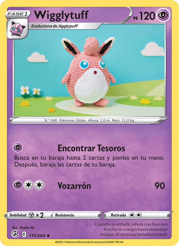 Wigglytuff, carta 111 de Golpe Fusión