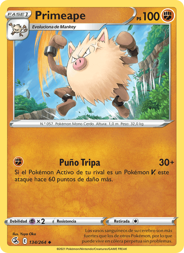 Primeape, carta 134 de Golpe Fusión