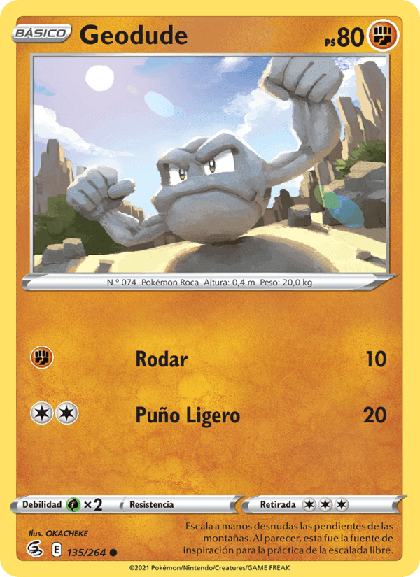 Geodude, card 135 from Golpe Fusión