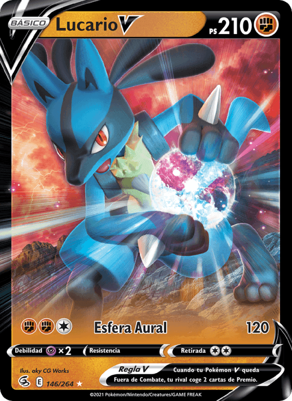 Lucario V, carta 146 de Golpe Fusión