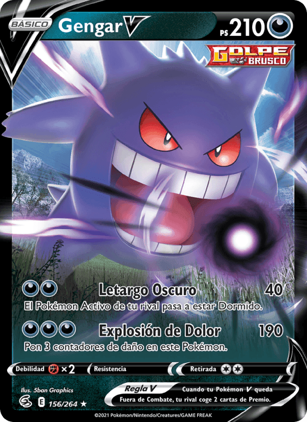 Gengar V, card 156 from Golpe Fusión