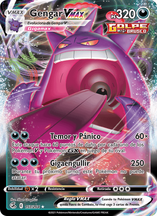 Gengar VMAX, carta 157 de Golpe Fusión