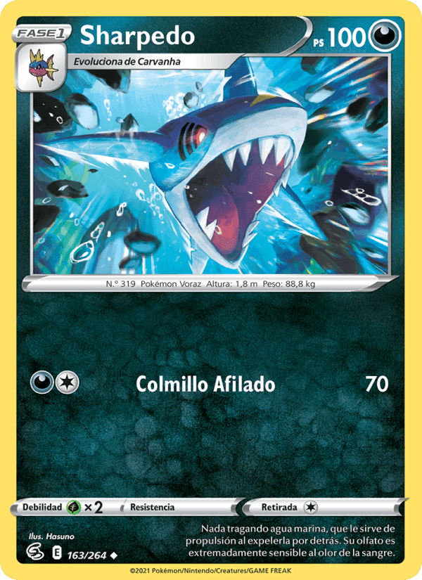 Sharpedo, carte 163 de Golpe Fusión