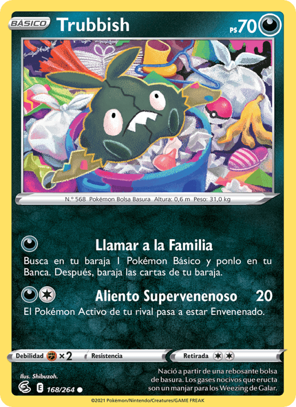 Trubbish, card 168 from Golpe Fusión