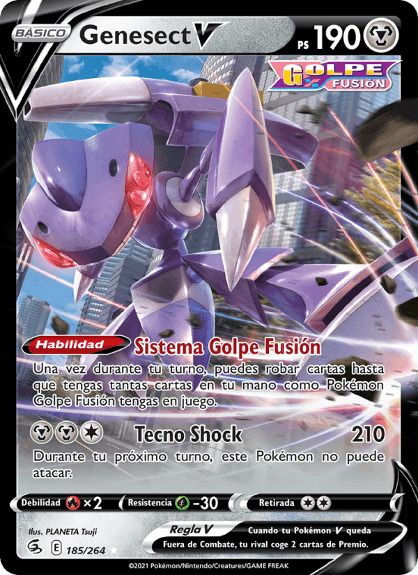 Genesect V, carta 185 di Golpe Fusión