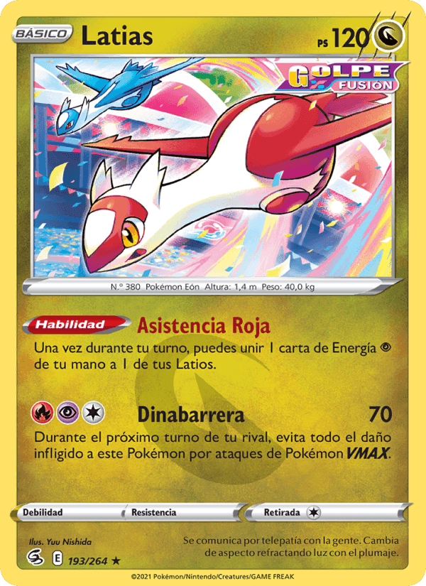 Latias, card 193 from Golpe Fusión