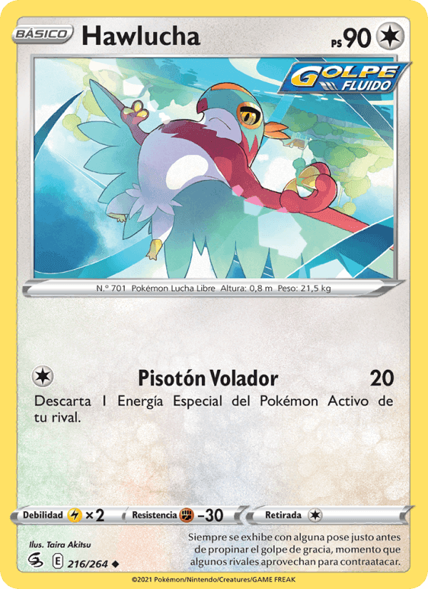 Hawlucha, carta 216 di Golpe Fusión