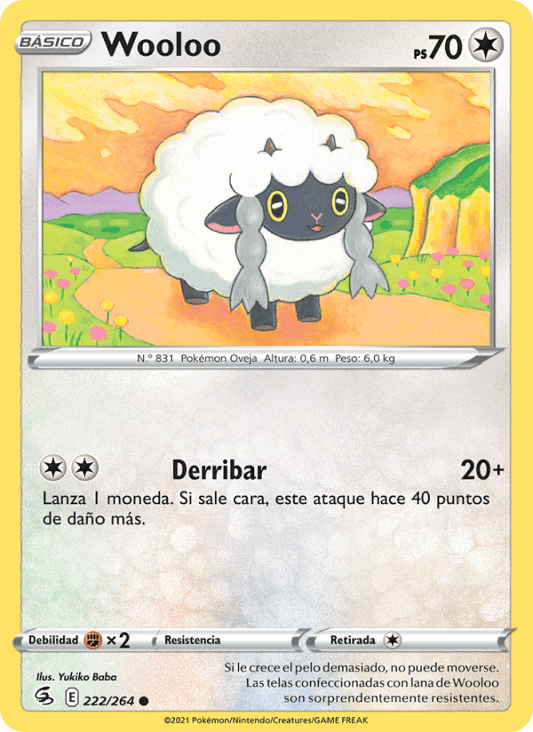 Wooloo, card 222 from Golpe Fusión