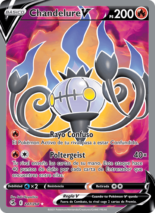 Chandelure V, carta 247 de Golpe Fusión
