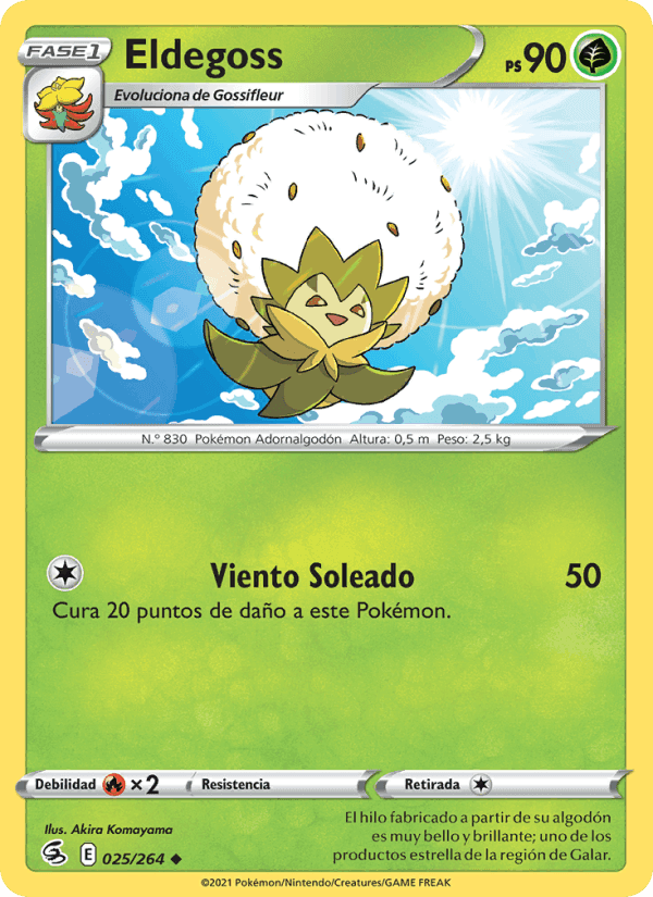 Eldegoss, carte 25 de Golpe Fusión
