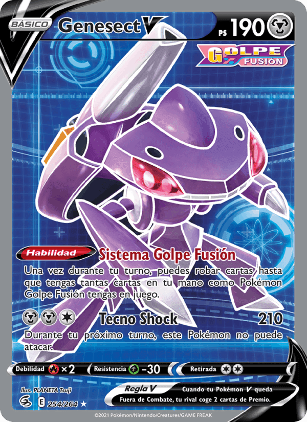 Genesect V, carta 254 de Golpe Fusión