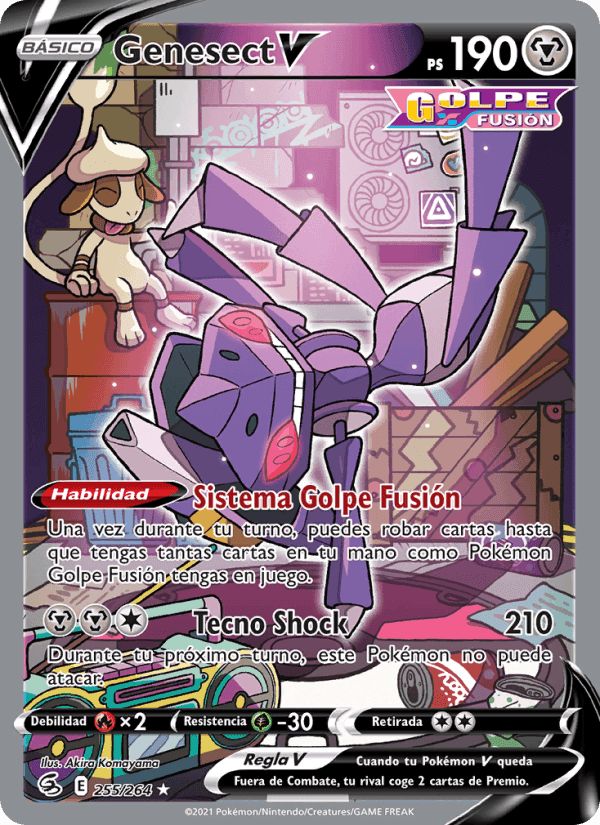 Genesect V, card 255 from Golpe Fusión
