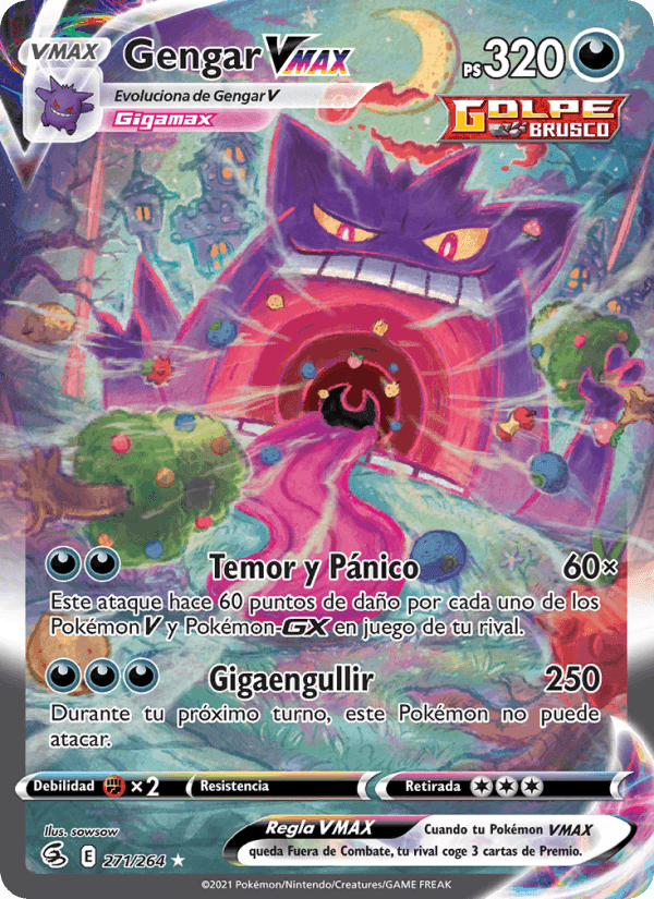 Gengar VMAX, carte 271 de Golpe Fusión