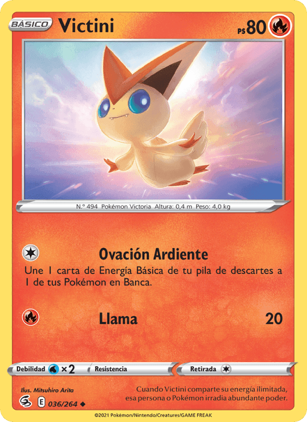 Victini, carta 36 de Golpe Fusión