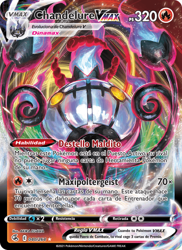 Chandelure VMAX, carta 40 de Golpe Fusión
