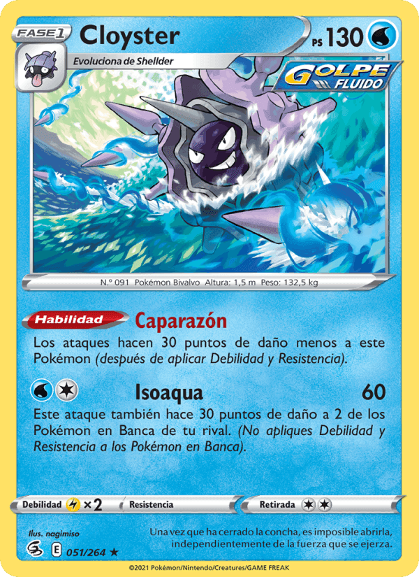 Cloyster, carta 51 de Golpe Fusión