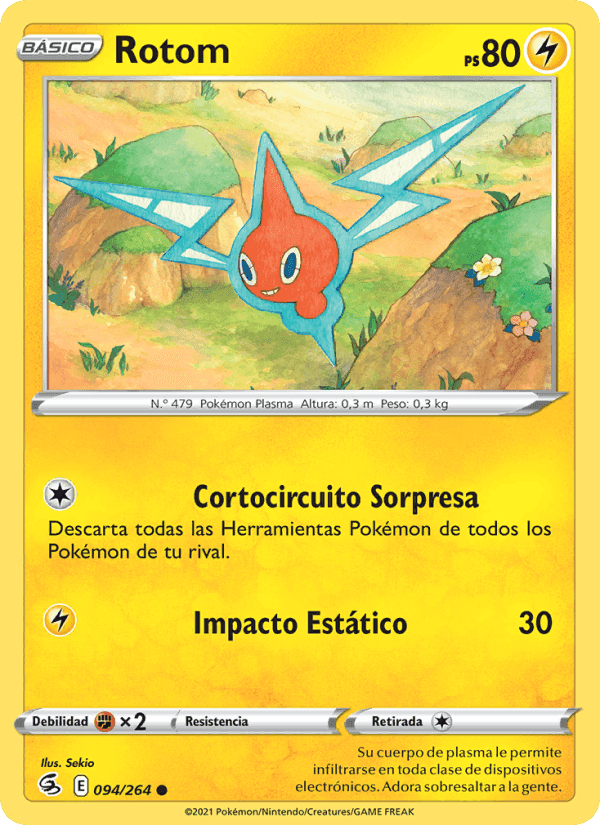 Rotom, card 94 from Golpe Fusión