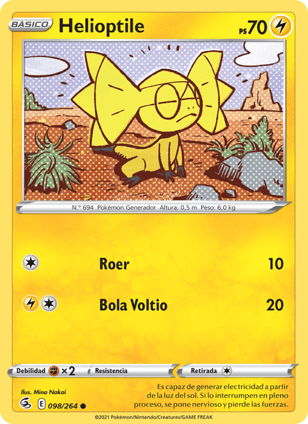 Helioptile, carta 98 de Golpe Fusión