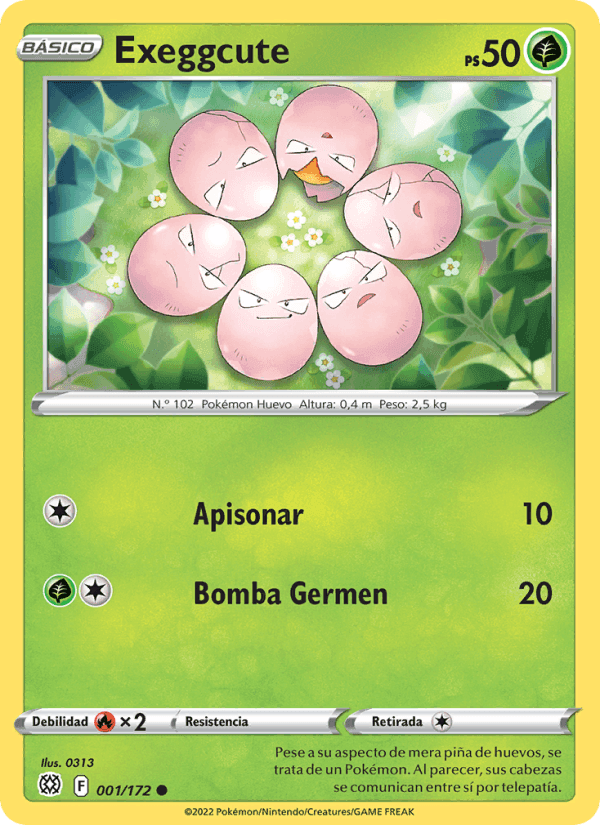 Exeggcute, card 001 from Astros Brillantes