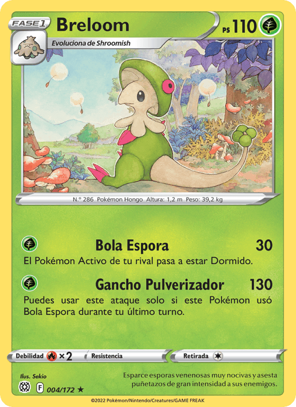 Breloom, carta 004 de Astros Brillantes