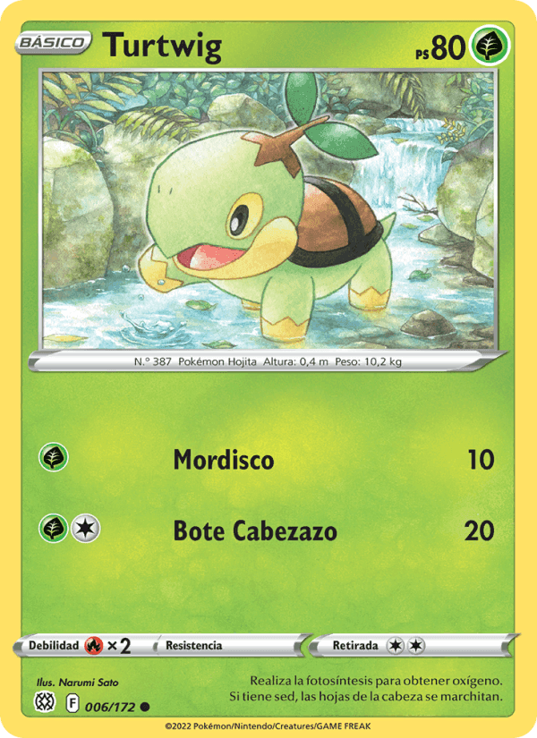 Turtwig, card 006 from Astros Brillantes