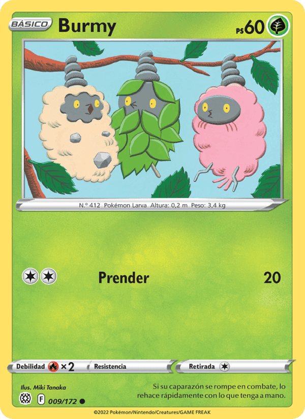 Burmy, carte 009 de Astros Brillantes
