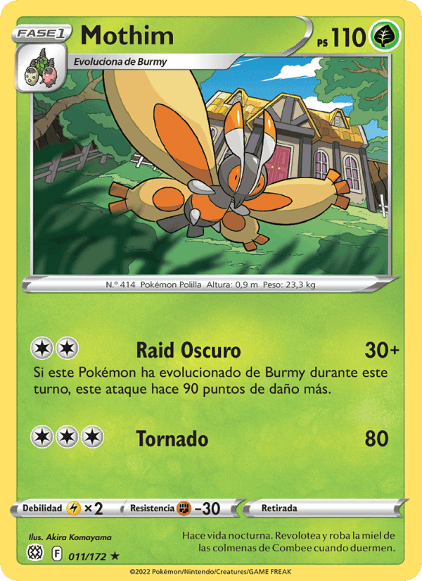 Mothim, carte 011 de Astros Brillantes