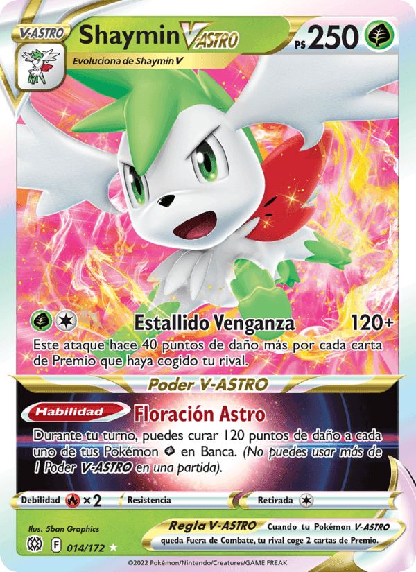 Shaymin V-ASTRO, carta 014 de Astros Brillantes