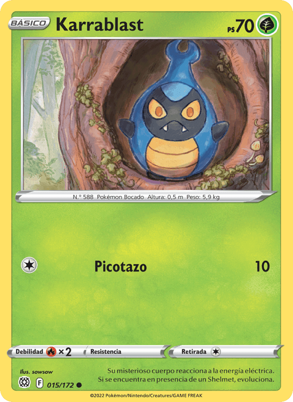 Karrablast, carta 015 de Astros Brillantes