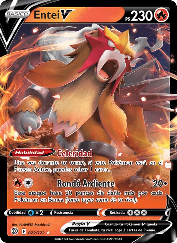 Entei V, carta 022 di Astros Brillantes