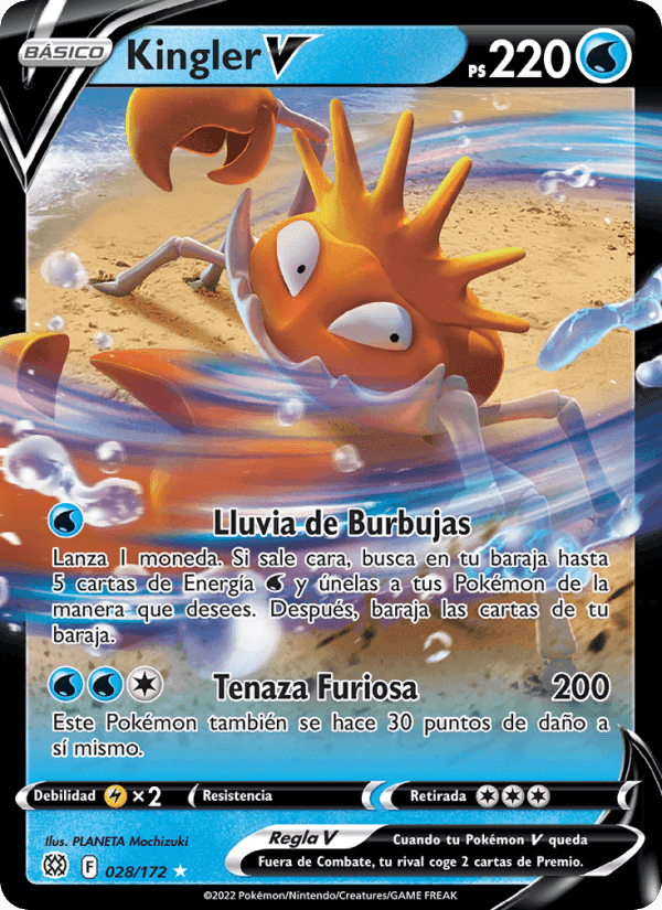 Kingler V, carta 028 de Astros Brillantes