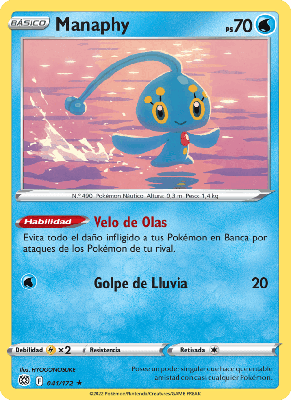 Manaphy, carta 041 de Astros Brillantes