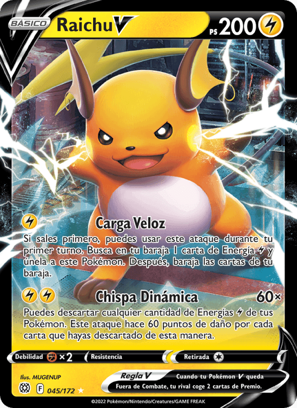 Raichu V, carte 045 de Astros Brillantes
