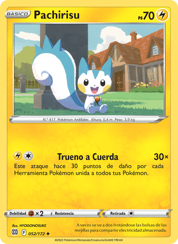 Pachirisu, carta 052 de Astros Brillantes