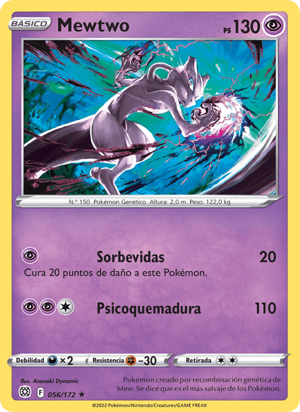 Mewtwo, carta 056 di Astros Brillantes