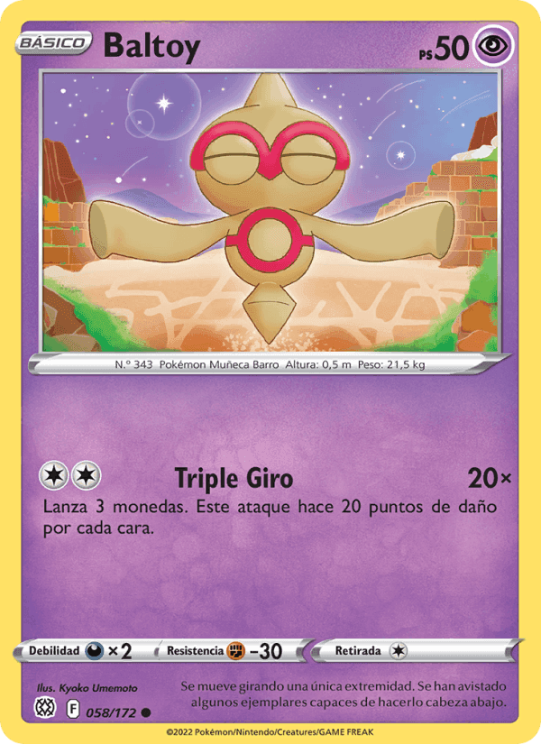 Baltoy, carta 058 di Astros Brillantes