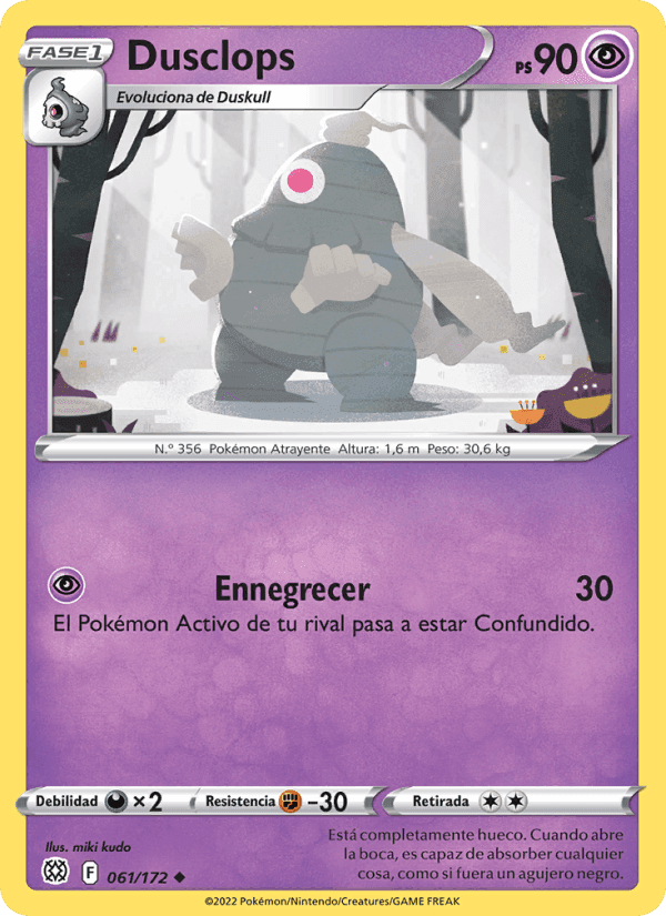 Dusclops, carta 061 de Astros Brillantes