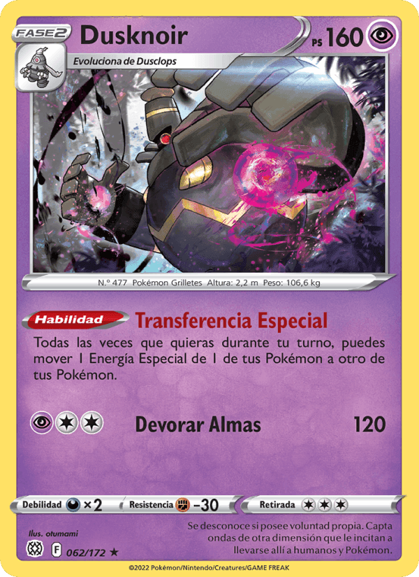 Dusknoir, carte 062 de Astros Brillantes