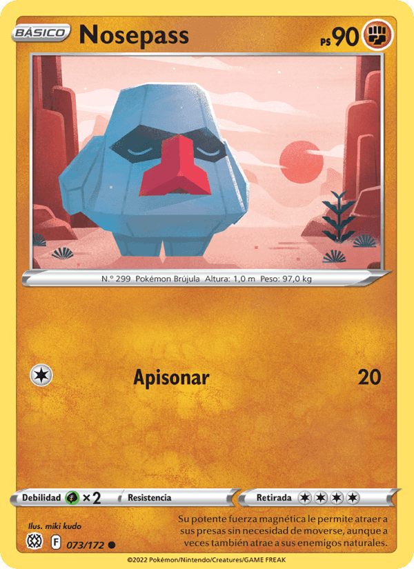 Nosepass, card 073 from Astros Brillantes