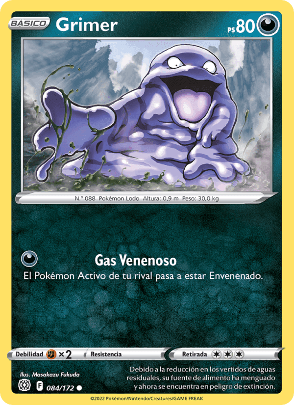 Grimer, carta 084 de Astros Brillantes