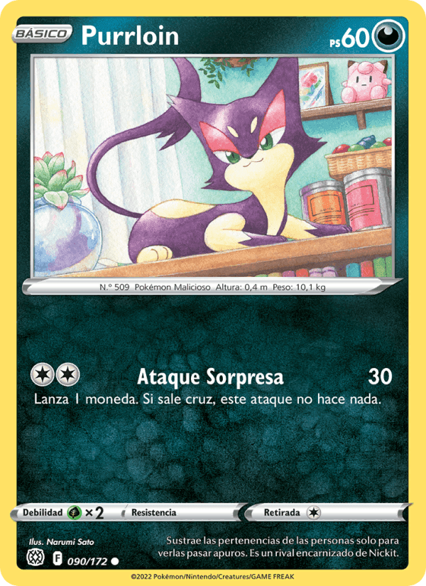 Purrloin, carta 090 de Astros Brillantes