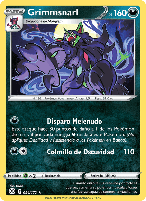Grimmsnarl, card 094 from Astros Brillantes