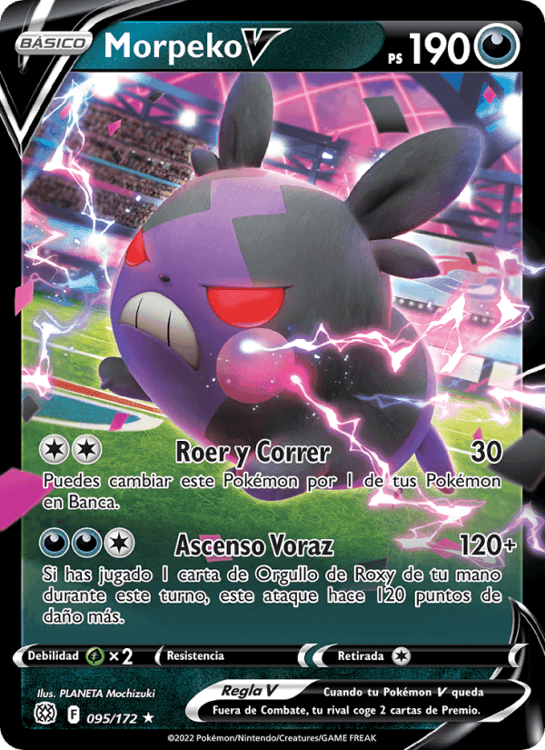 Morpeko V, card 095 from Astros Brillantes