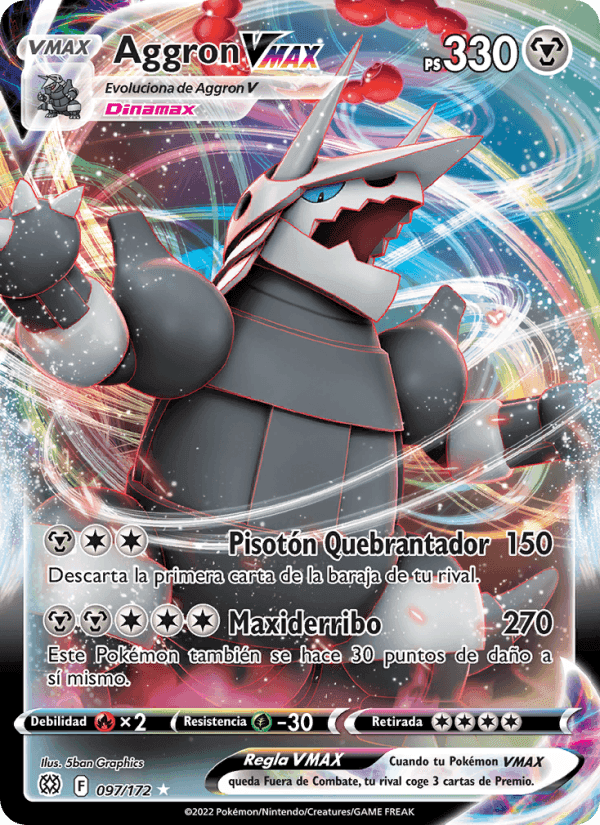 Aggron VMAX, card 097 from Astros Brillantes