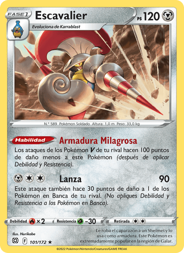 Escavalier, carte 101 de Astros Brillantes