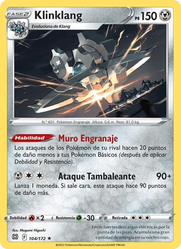 Klinklang, carte 104 de Astros Brillantes