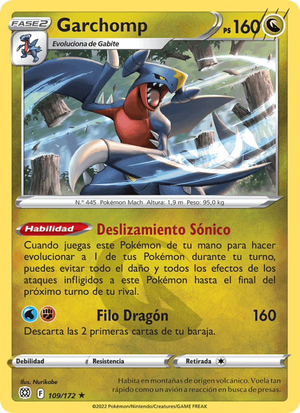 Garchomp, carta 109 de Astros Brillantes