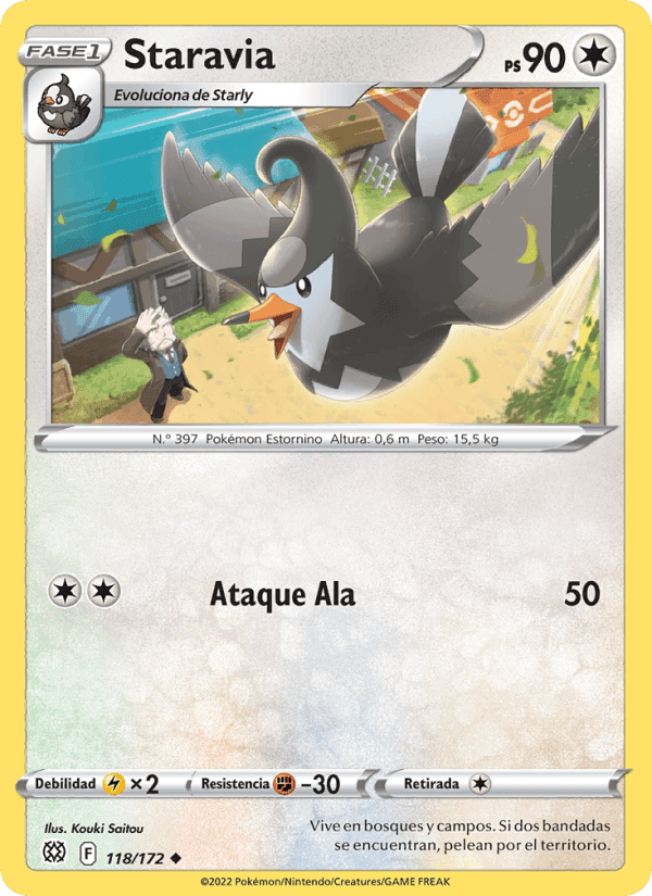 Staravia, card 118 from Astros Brillantes