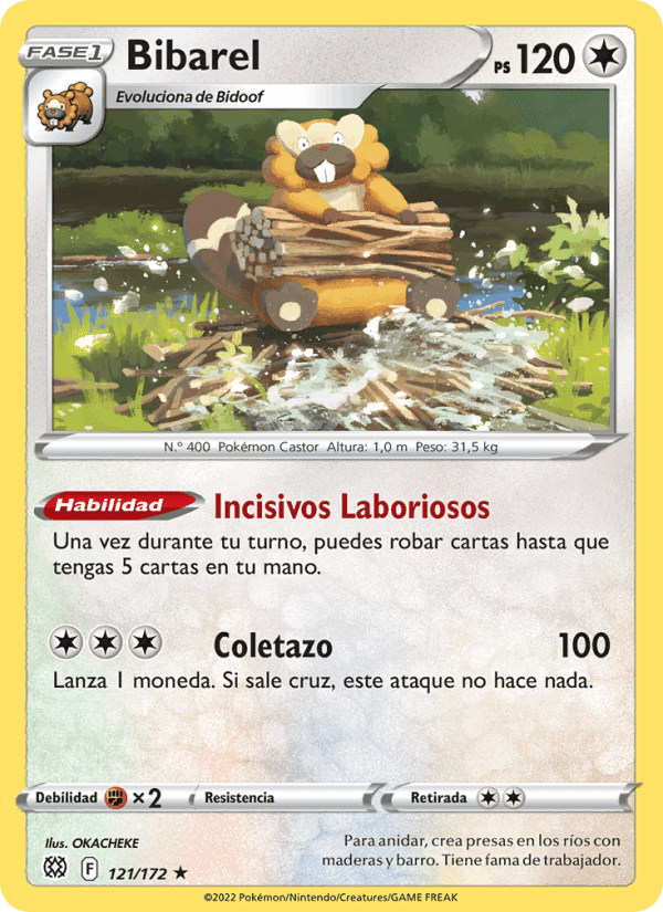 Bibarel, carta 121 de Astros Brillantes