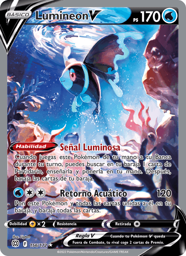 Lumineon V, carta 156 de Astros Brillantes